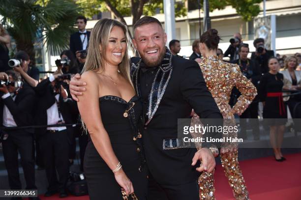 Dee Devlin and Conor McGregor attend the screening of "Elvis" during the 75th annual Cannes film festival at Palais des Festivals on May 25, 2022 in...