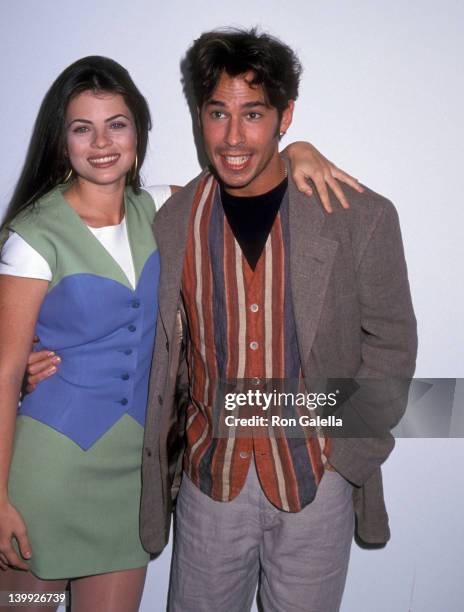 Yasmine Bleeth and Ricky Paull Goldin at the 50th Anniversary Celebration of Seventeen Magazine, Industria Superstudio, New York City.