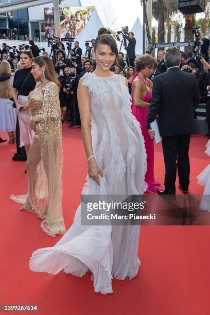 Model Georgia Fowler attends the screening of "Elvis" during the 75th annual Cannes film festival at Palais des Festivals on May 25, 2022 in Cannes,...