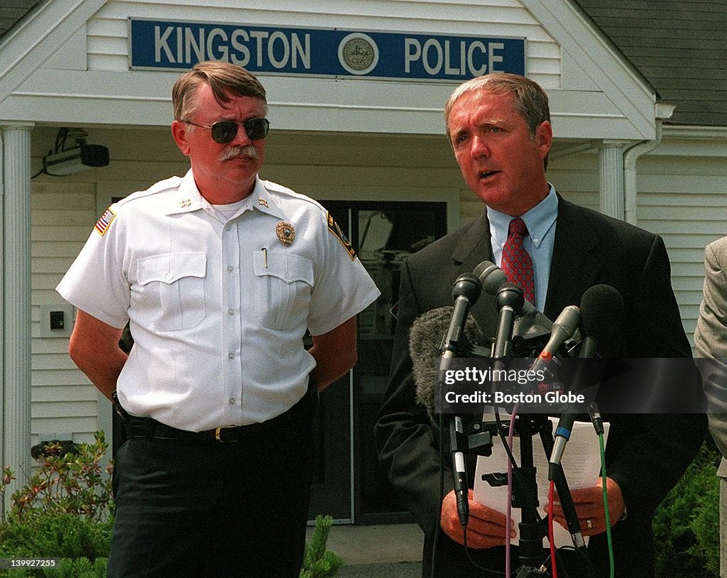 Jon Rizzo Kingston Police Chief Gordon Fogg, left, and Plymouth County District ...