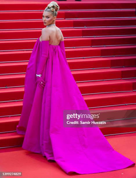 Elsa Hosk attends the screening of "Elvis" during the 75th annual Cannes film festival at Palais des Festivals on May 25, 2022 in Cannes, France.