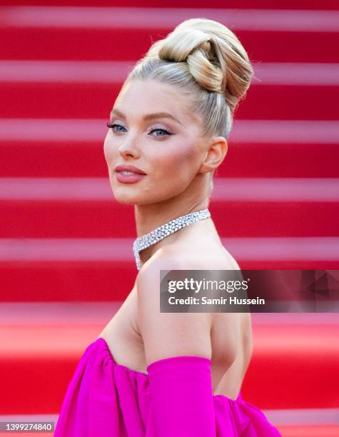 Elsa Hosk attends the screening of "Elvis" during the 75th annual Cannes film festival at Palais des Festivals on May 25, 2022 in Cannes, France.