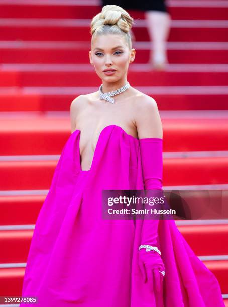 Elsa Hosk attends the screening of "Elvis" during the 75th annual Cannes film festival at Palais des Festivals on May 25, 2022 in Cannes, France.