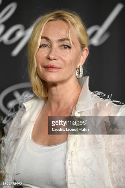 Emmanuelle Beart attends the "Chopard Loves Cinema" Gala Dinner at Hotel Martinez on May 25, 2022 in Cannes, France.