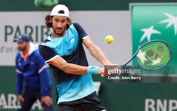 Lloyd Harris of South Africa during day 3 of the French Open 2022, second tennis Grand Slam of the year at Stade Roland Garros on May 24, 2022 in...