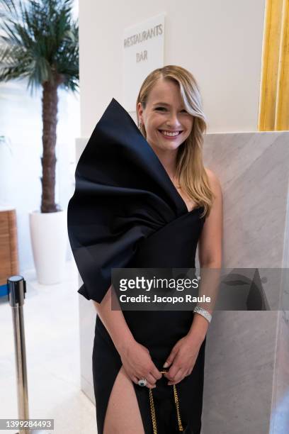 Camille Razat is seen at Hotel Martinez during the 75th annual Cannes film festival at on May 25, 2022 in Cannes, France.