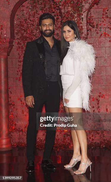 Vicky Kaushal and Katrina Kaif attend Karan Johar's birthday bash on May 25, 2022 in Mumbai, India
