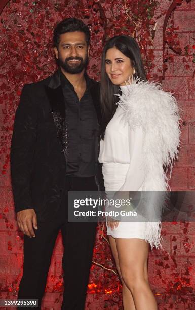 Vicky Kaushal and Katrina Kaif attend Karan Johar's birthday bash on May 25, 2022 in Mumbai, India