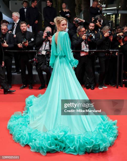 Olivia DeJonge attends the screening of "Elvis" during the 75th annual Cannes film festival at Palais des Festivals on May 25, 2022 in Cannes, France.