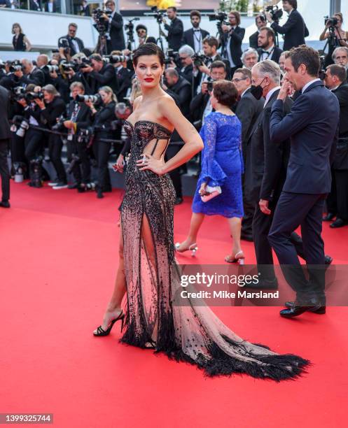 Isabeli Fontana attends the screening of "Elvis" during the 75th annual Cannes film festival at Palais des Festivals on May 25, 2022 in Cannes,...