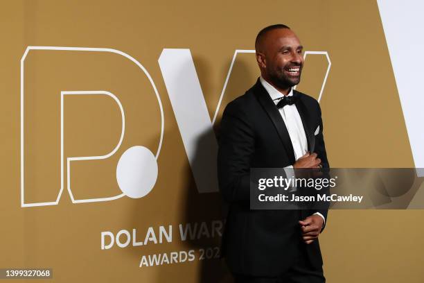 Archie Thompson arrives during the 2022 Dolan Warren Awards at Carriageworks on May 26, 2022 in Sydney, Australia.