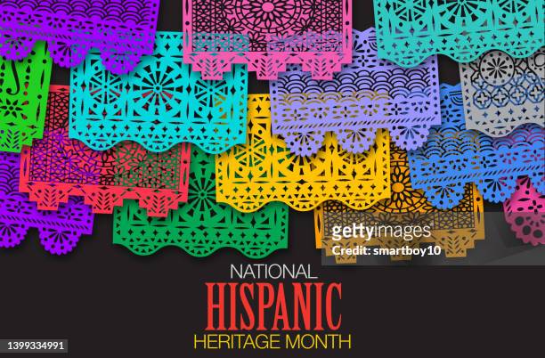 national hispanic heritage month - garland decoration stock illustrations