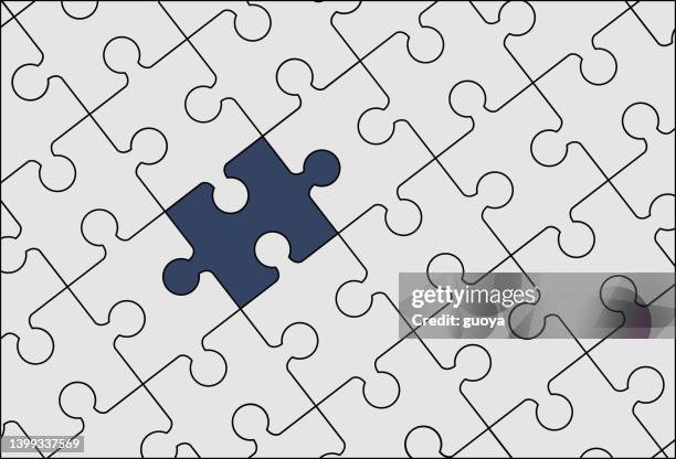 ilustraciones, imágenes clip art, dibujos animados e iconos de stock de falta el rompecabezas. - incompleto