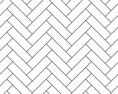 Herringbone parquet tile seamless pattern, bricks