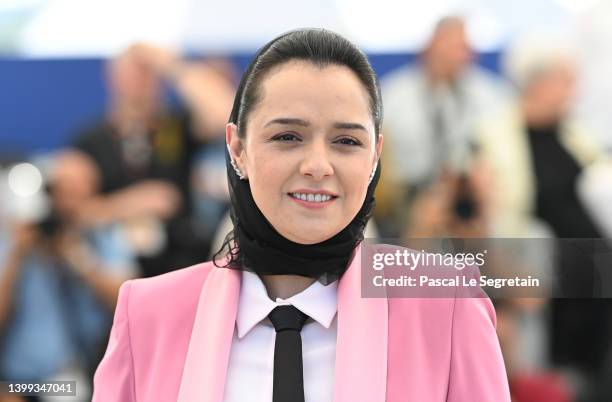 Taraneh Alidoosti attends the photocall for "Leila's Brothers" during the 75th annual Cannes film festival at Palais des Festivals on May 26, 2022 in...