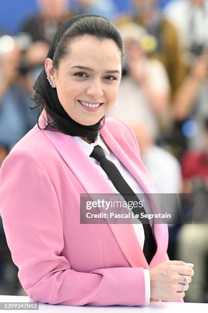 Taraneh Alidoosti attends the photocall for "Leila's Brothers" during the 75th annual Cannes film festival at Palais des Festivals on May 26, 2022 in...