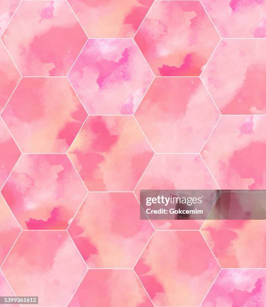 stockillustraties, clipart, cartoons en iconen met watercolor blue hexagon seamless pattern. abstract background, design element.vector tile honeycomb pattern, lisbon arabic geometric hexagon mosaic, mediterranean seamless navy blue ornament. - navy watercolor swatch