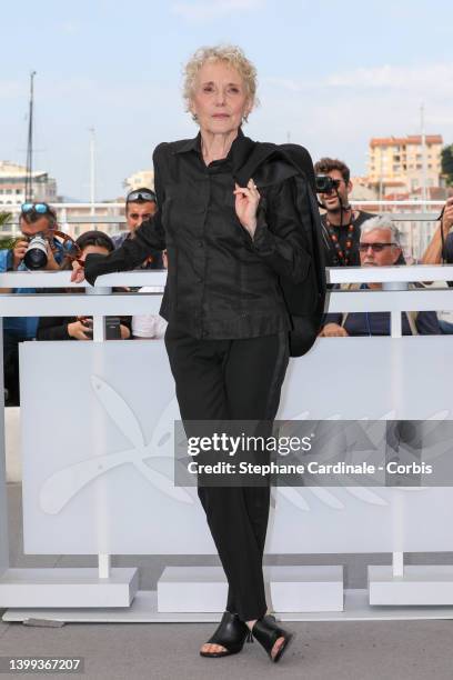 Claire Denis attends the photocall for "Stars At Noon" during the 75th annual Cannes film festival at Palais des Festivals on May 26, 2022 in Cannes,...