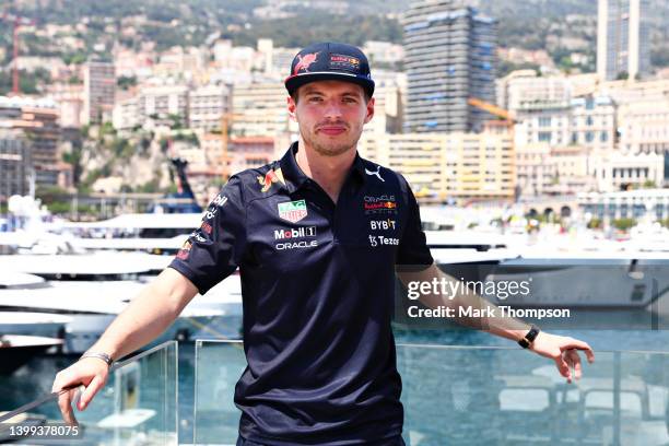 Max Verstappen of the Netherlands and Oracle Red Bull Racing poses for a photo during previews ahead of the F1 Grand Prix of Monaco at Circuit de...