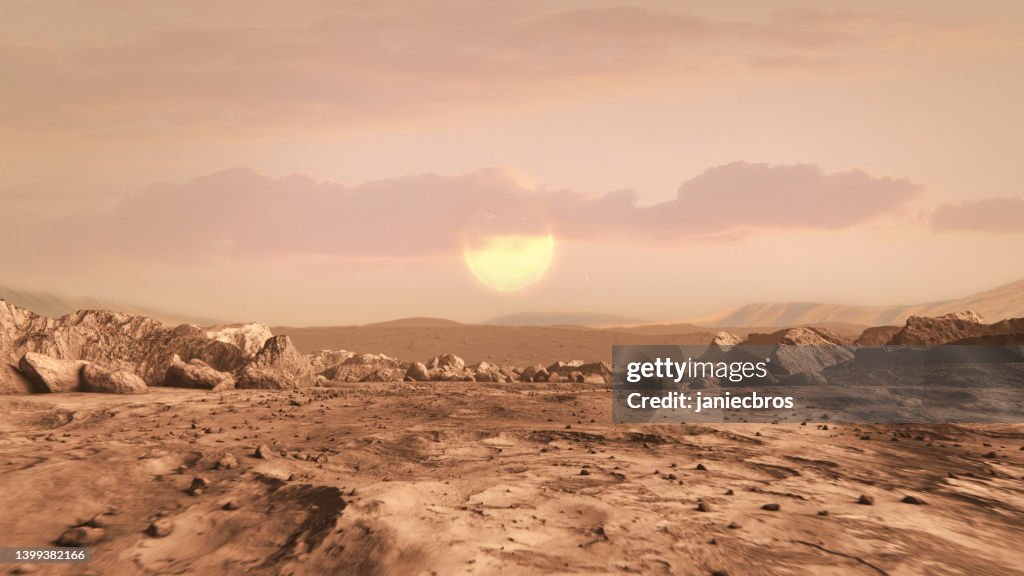 Riesige Oberfläche des Planeten Mars