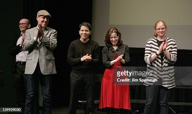 Actors Kevin Geer, Carlo Alban, Betsy Aidem and editor Anne McCabe attend the Film Society of Lincoln Center screening of "Margaret" at Walter Reade...