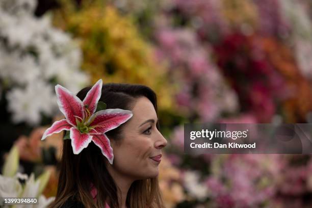 Scenes in the main pavilion at Chelsea Flower Show on May 26, 2022 in London, England. The Chelsea Flower Show returns to its usual place in the...