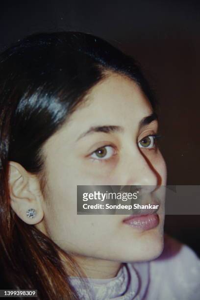 Lead actor Kareena Kapoor during a press conference of Bollywood film Refugee in New Delhi on June 30, 2000.