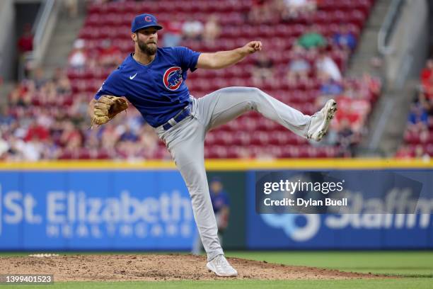 Daniel Norris of the Chicago Cubs pitches in the fifth inning against the Cincinnati Reds at Great American Ball Park on May 25, 2022 in Cincinnati,...