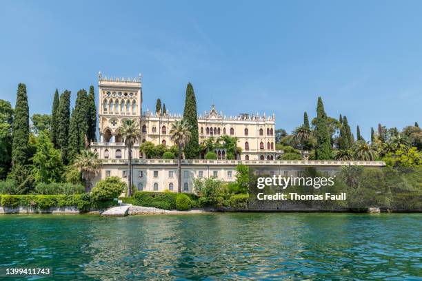 isola del garda from lake garda - garda stock pictures, royalty-free photos & images