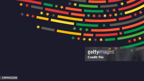 juneteenth stars and stripes abstract background - celebration event stock illustrations
