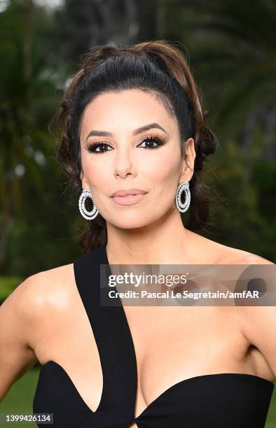 Eva Longoria poses during amfAR Cannes Gala 2022 at Hotel du Cap-Eden-Roc on May 26, 2022 in Cap d'Antibes, France.