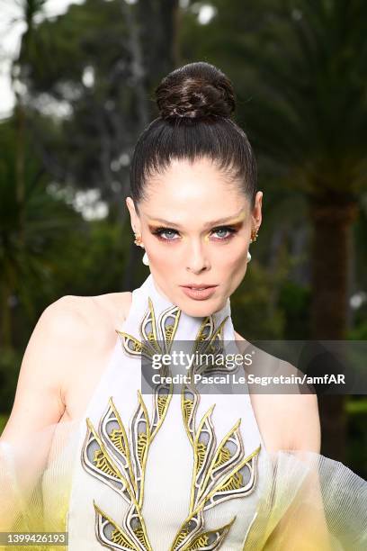 Coco Rocha poses during the amfAR Cannes Gala 2022 at Hotel du Cap-Eden-Roc on May 26, 2022 in Cap d'Antibes, France.