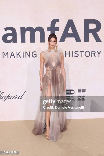 Iris Mittenaere attending amfAR Gala Cannes 2022 at Hotel du Cap-Eden-Roc on May 26, 2022 in Cap d'Antibes, France.