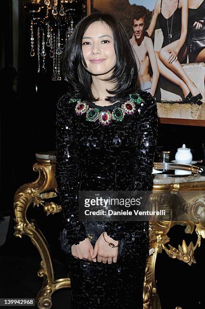Gao Yuanyuan attends Dolce & Gabbana VIP Room at the Metropol during Milan Womenswear Fashion Week on February 26, 2012 in Milan, Italy.