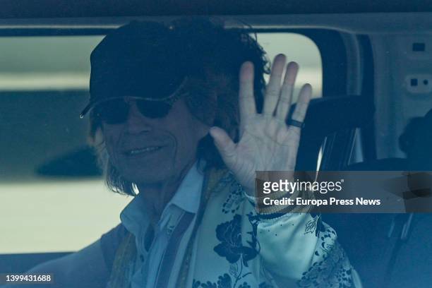 The lead singer and co-founder of The Rolling Stones, Mick Jagger, on his arrival at T4 of Adolfo Suarez Madrid-Barajas airport, on 26 May, 2022 in...