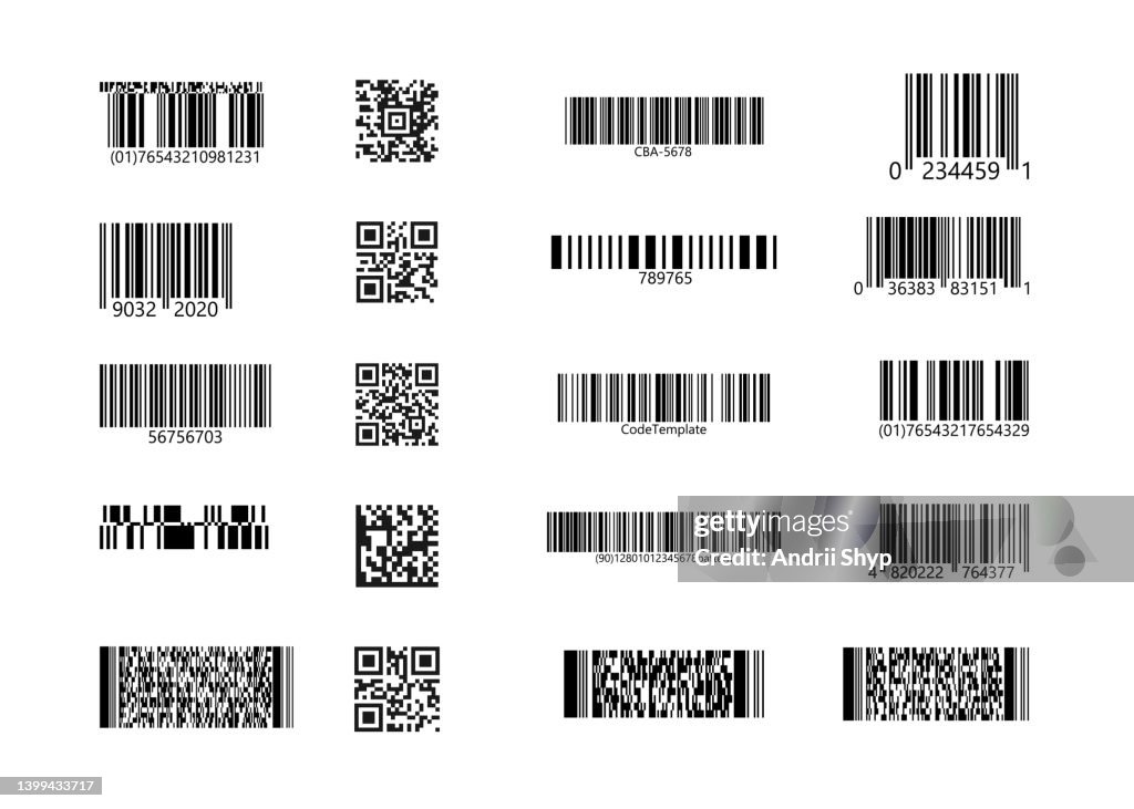 Sticker Code Ids Code Stickers On Isolated Background Code Sample High-Res Vector ...
