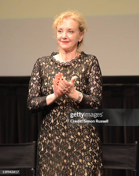 Actress J. Smith-Cameron attends the Film Society of Lincoln Center screening of "Margaret" at Walter Reade Theater on February 25, 2012 in New York...
