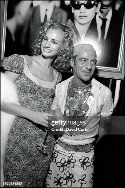 Fashion designer John Galliano at Saks Fifth Avenue, 611 5th Ave, NYC, 9 September 1996.