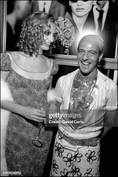 Fashion designer John Galliano at Saks Fifth Avenue, 611 5th Ave, NYC, 9 September 1996.