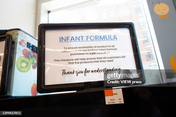 Shelves are empty at a supermarket during a baby formula shortage in West New York-New Jersey on May 26, 2022. A recent shortage of baby formula...