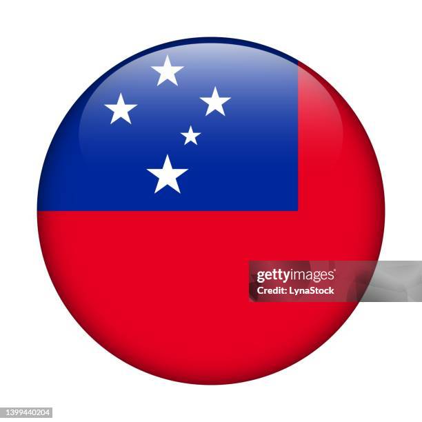 samoa national flag. vector icon. glass button for web, app, ui. glossy banner. - samoa stock illustrations