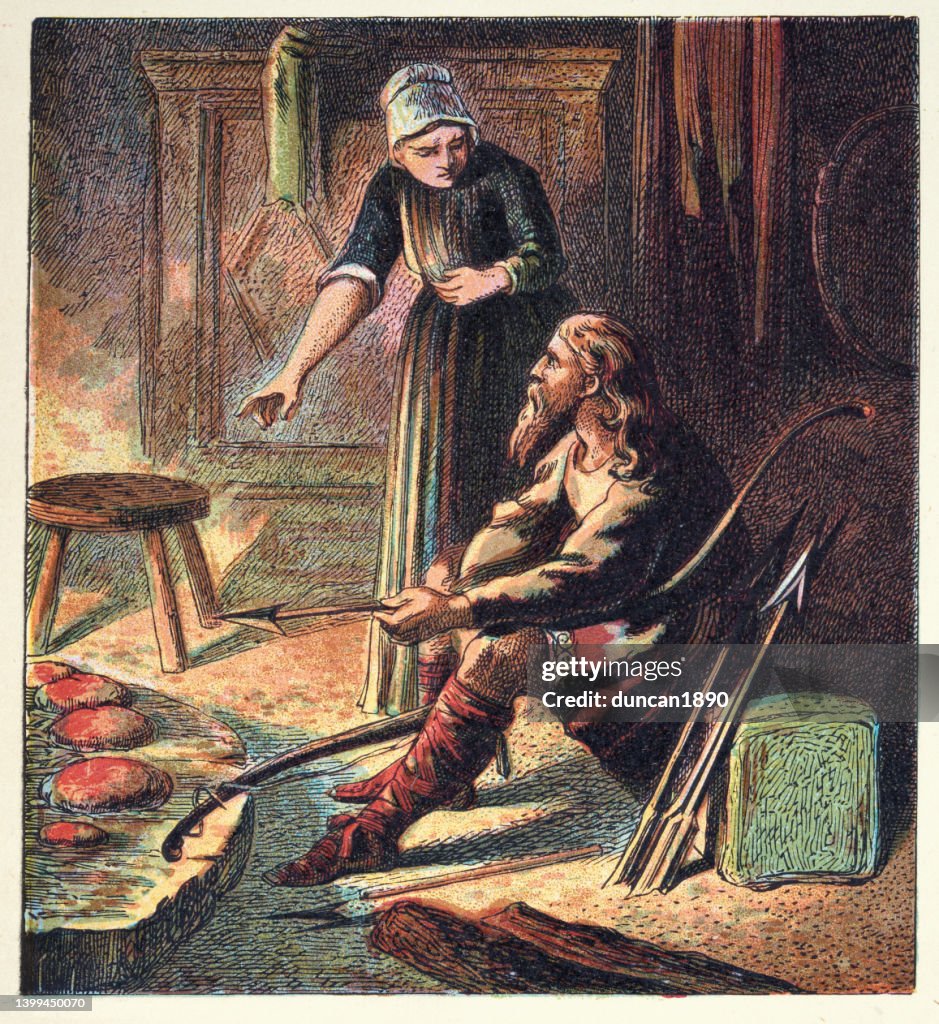 Legend of King Alfred the Great burning the cakes