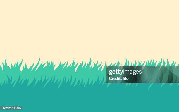 stockillustraties, clipart, cartoons en iconen met grass summer lawn background design - gras