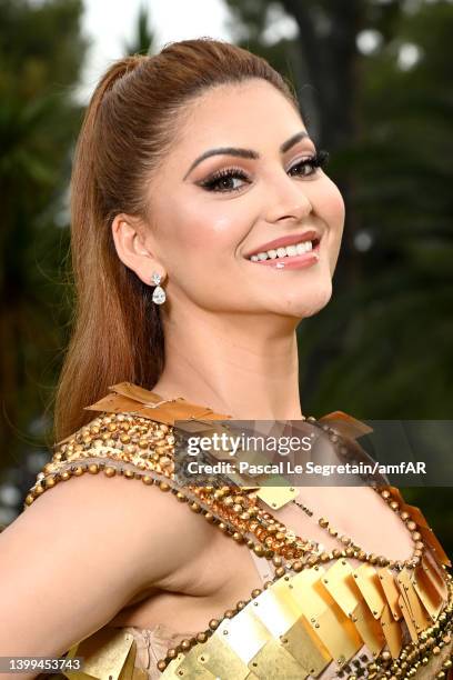 Urvashi Rautela poses during the amfAR Cannes Gala 2022 at Hotel du Cap-Eden-Roc on May 26, 2022 in Cap d'Antibes, France.