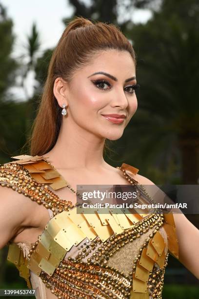 Urvashi Rautela poses during the amfAR Cannes Gala 2022 at Hotel du Cap-Eden-Roc on May 26, 2022 in Cap d'Antibes, France.