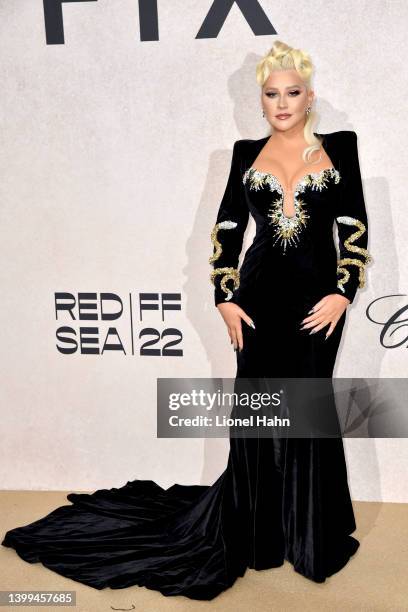 Christina Aguilera attends the amfAR Gala Cannes 2022 at Hotel du Cap-Eden-Roc on May 26, 2022 in Cap d'Antibes, France.