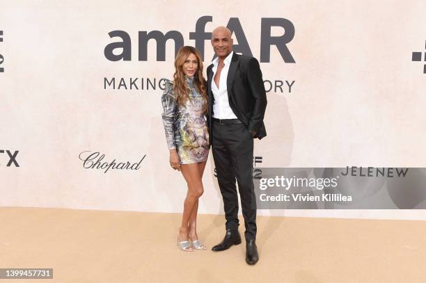 Nicole Ari Parker and Boris Kodjoe attend the amfAR Cannes Gala 2022 at Hotel du Cap-Eden-Roc on May 26, 2022 in Cap d'Antibes, France.