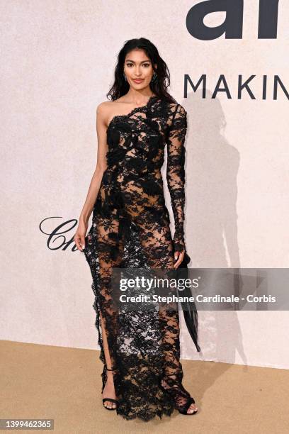 Pritika Swarup attending amfAR Gala Cannes 2022 at Hotel du Cap-Eden-Roc on May 26, 2022 in Cap d'Antibes, France.