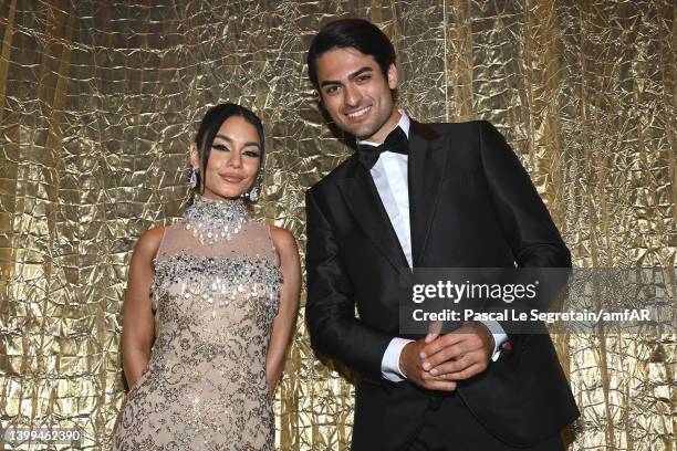 Vanessa Hudgens and Matteo Bocelli attend the amfAR Cannes Gala 2022 at Hotel du Cap-Eden-Roc on May 26, 2022 in Cap d'Antibes, France.