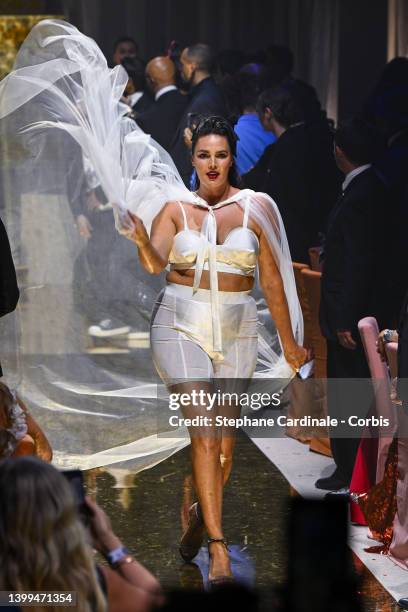 Candice Huffine during the amfAR Cannes Gala 2022 at Hotel du Cap-Eden-Roc on May 26, 2022 in Cap d'Antibes, France.